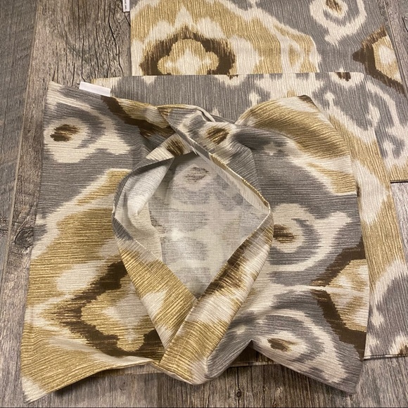 Delhi Fossil Ikat Cotton Pillow Cover Neutral New - Picture 4 of 6